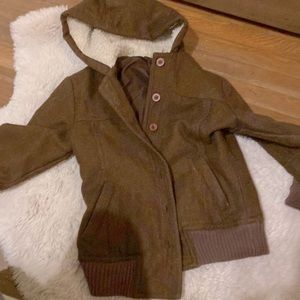 Brown button up coat/jacket